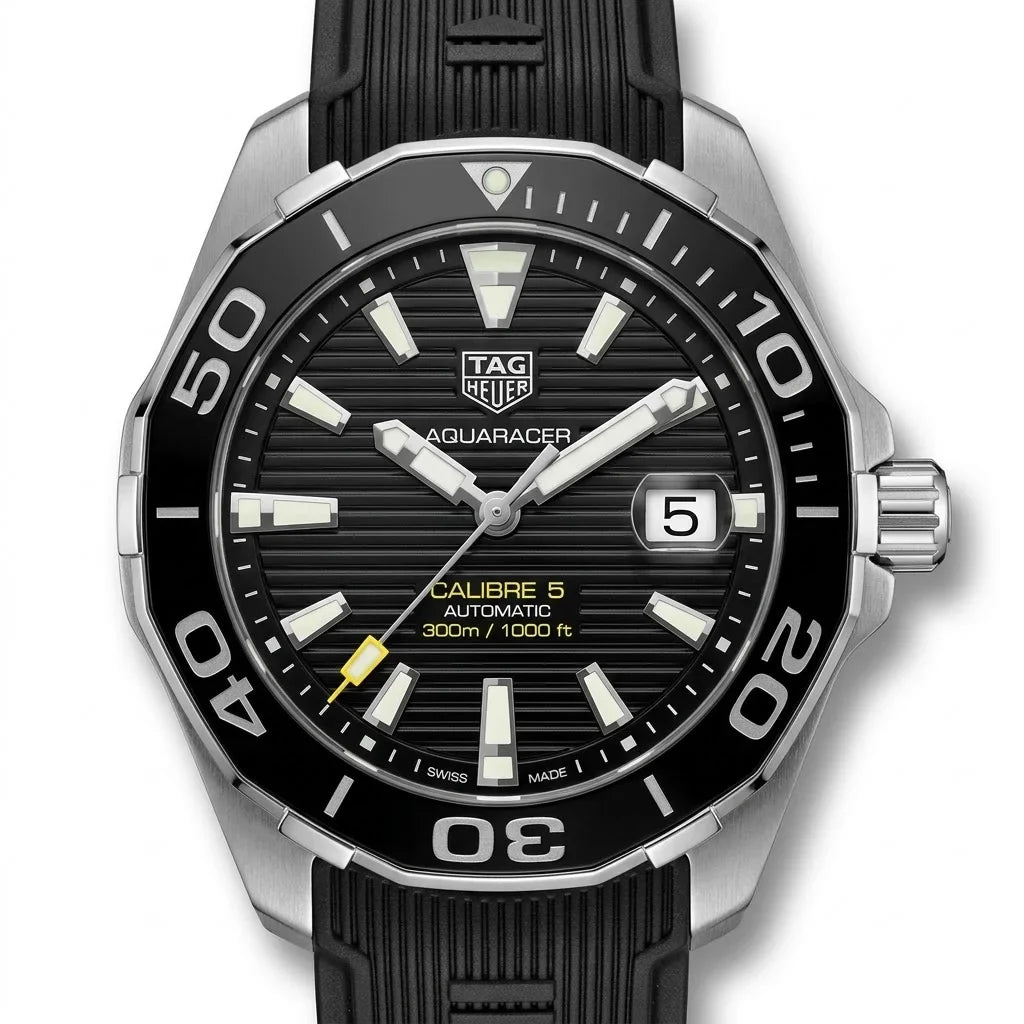 Tag Heuer Aquaracer Black Rubber Black Dial Men's Watch