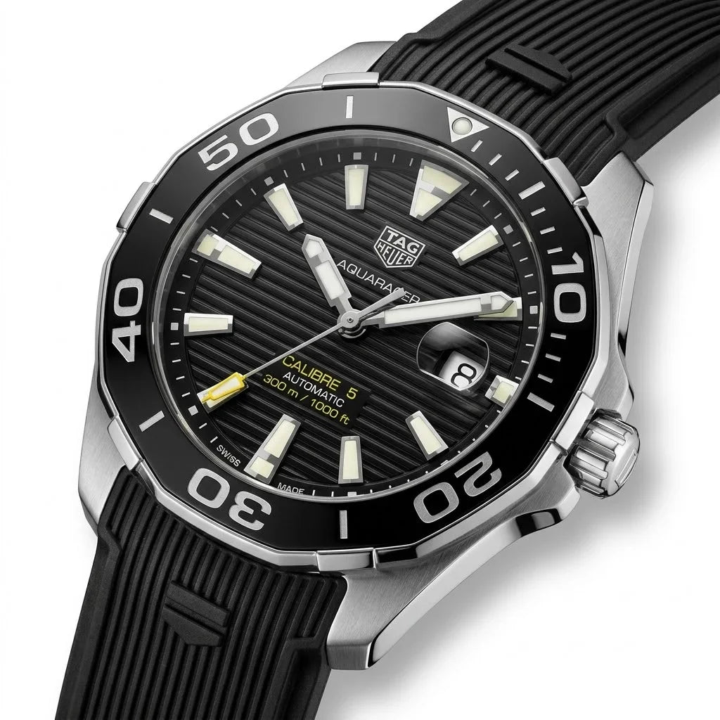 Tag Heuer Aquaracer Black Rubber Black Dial Men's Watch