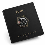 TOMI Men’s Steampunk Gear Watch Gift Set – Industrial Skeleton Dial with Electric Blue Hands, Date Display & Interchangeable Dual Leather Straps