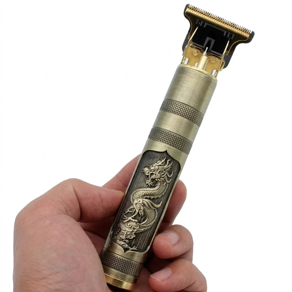 Professional Vintage T9 Trimmer for Men – Cordless Zero Gapped T-Blade Hair & Beard Clipper